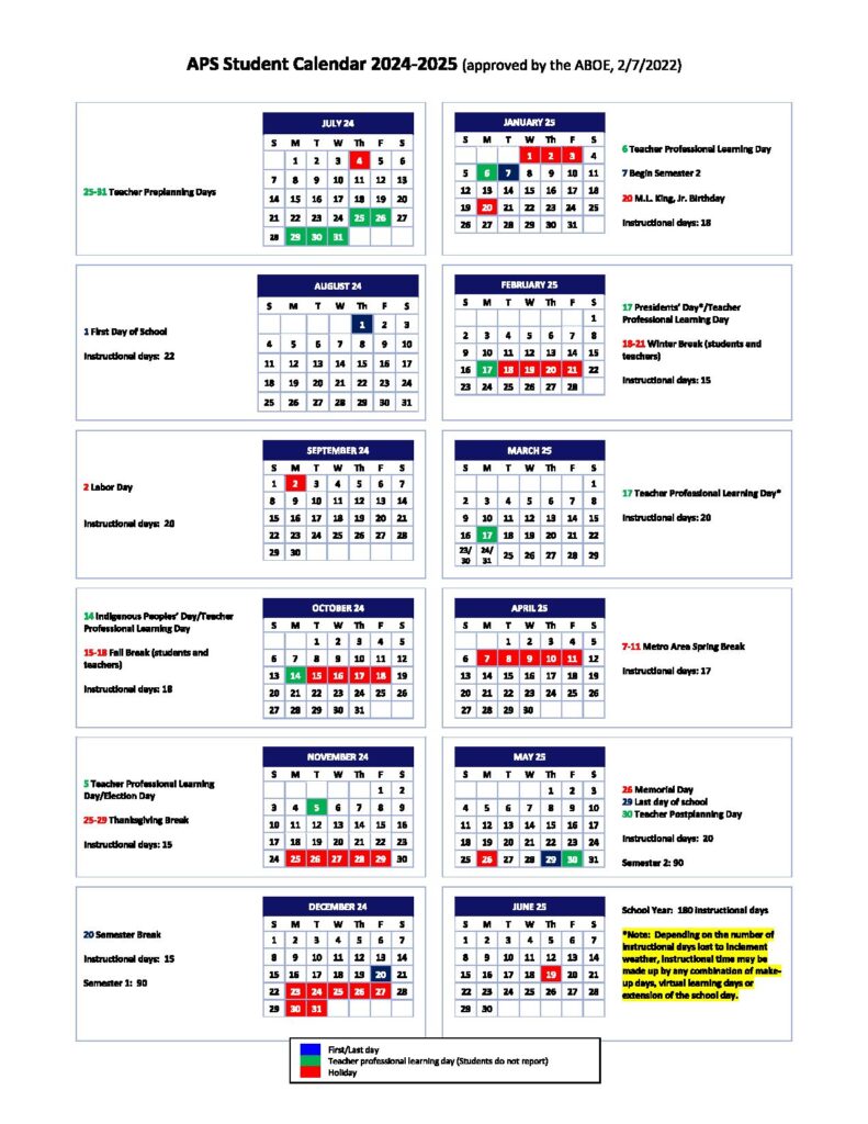 Atlanta Public Schools Calendar 2025 | Check Holidays
