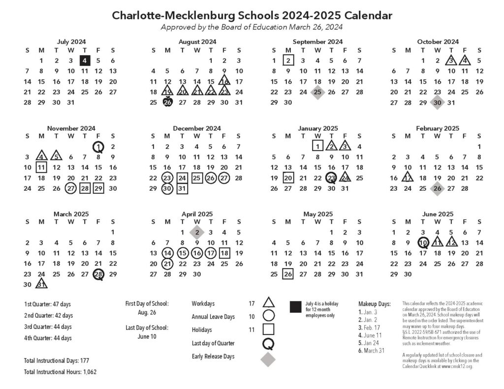 Charlotte Mecklenburg Schools Calendar 2025