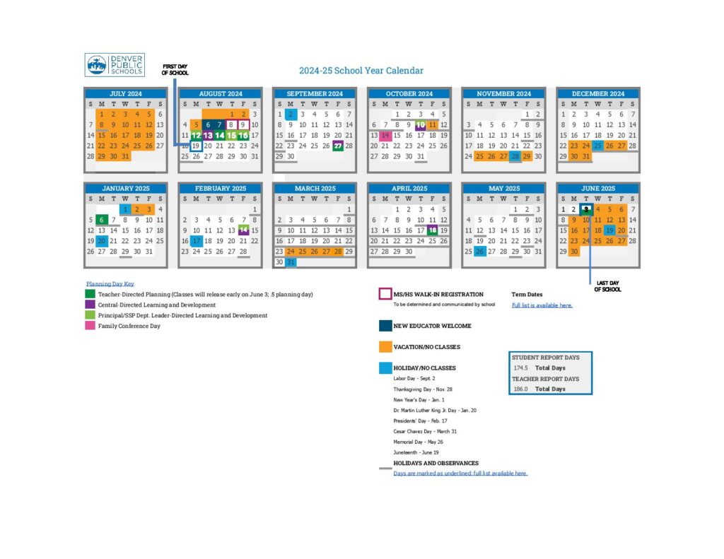 Denver Public Schools Calendar