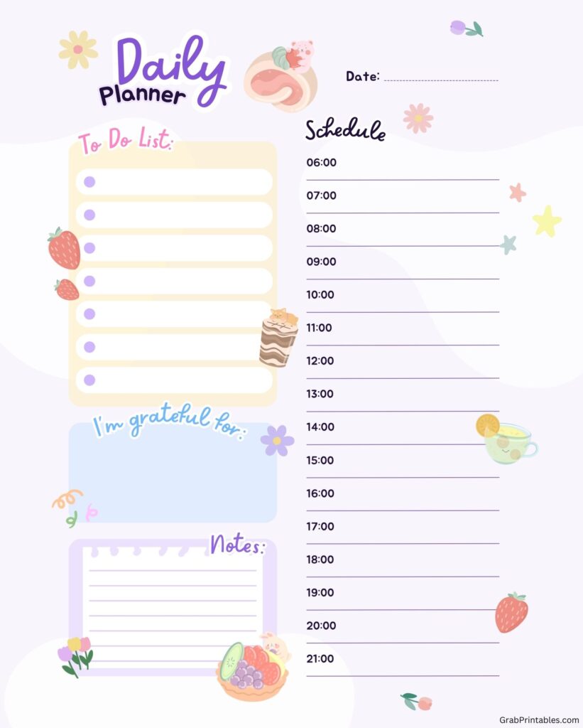 Daily Planning Template